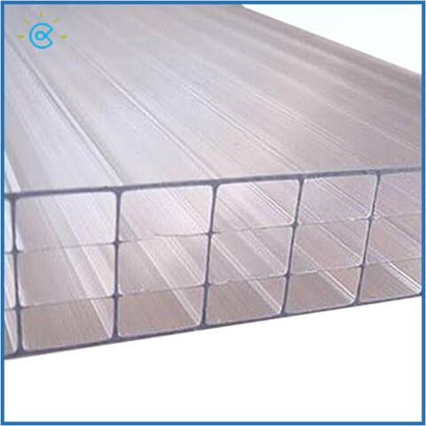 4mm Thick Four Wall Hollow Polycarbonate Plastic Sheet