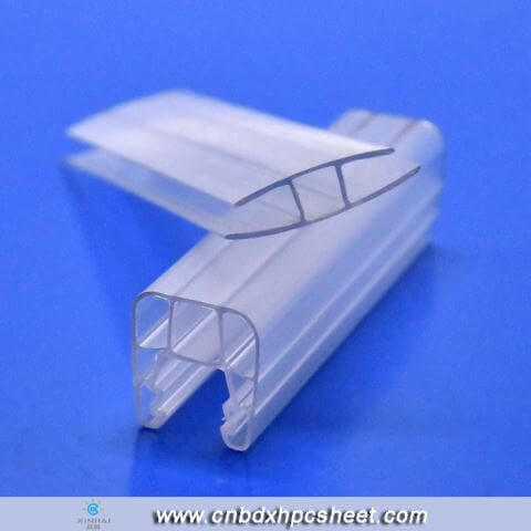 Polycarbonate U Profile Assembly Accessories Aluminium Profile