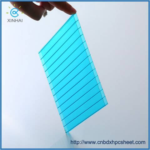 Sky Blue Plastic Hollow Polycarbonate Sheet Thick